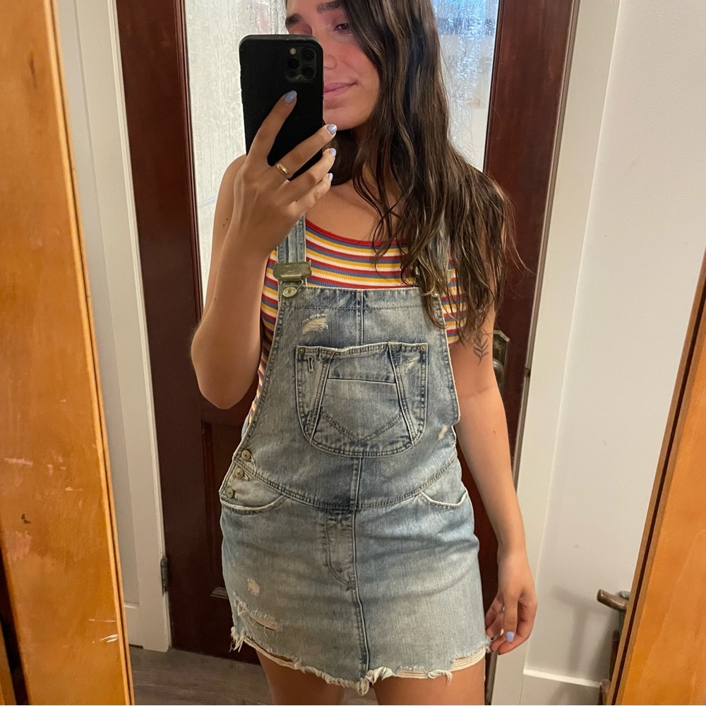 Zara Vintage Collection Denim Overall Skirt